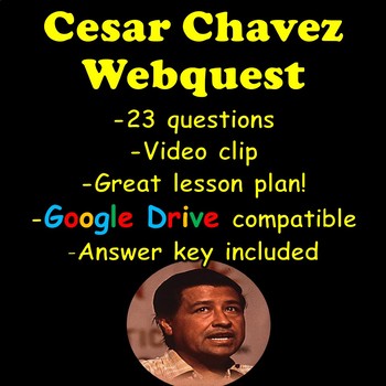 Preview of Cesar Chavez Webquest
