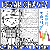 Cesar Chavez collaborative coloring Poster / Cesar Chavez 