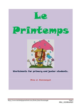 C'est le printemps! by Teaching French in Salle 204 | TpT