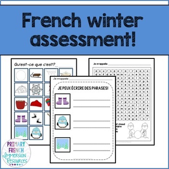 Preview of French winter / l'hiver - Reading, Writing, & Assessment