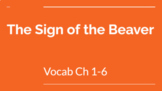 Ch 1-6 Sign of the Beaver Vocabulary Google Slideshow with