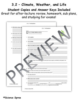 Ch 3 2 The Biosphere Guided Reading Worksheet Miller Levine 2019 Biology