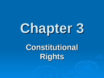 Preview of Ch. 3 - Constitutional Rights - POWERPOINT (Business Law, Government, CJ)