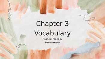 Preview of Ch 3 Financial Word Dictionary PowerPoint from Dave Ramsey's Financial Peace