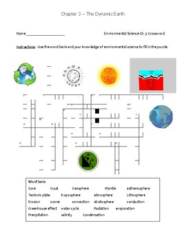 Plate Tectonics Crossword Worksheets Teaching Resources Tpt