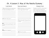 Ch. 4 Lesson 2 Rise of the Rancho Economy Notes Page