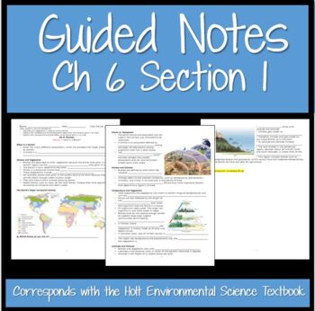 Preview of Holt Env Sci Ch 6 Section 1 Guided Notes