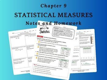 Preview of Ch 9: Statistical Measures, Notes and Homework (Google Files)