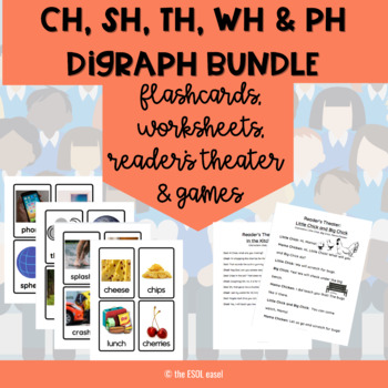 Preview of Ch, Sh, Th, Wh, and Ph Digraph Bundle--Great for ESL and Speech!