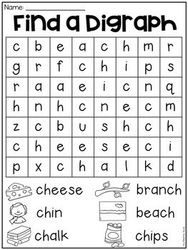Ch Worksheet Packet - Digraphs Worksheets by My Teaching Pal | TpT