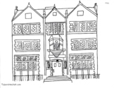 Chabad 770 coloring page