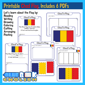 Preview of Chad Flag Activity | Chad Flag Craft Differentiated (6 Pages)