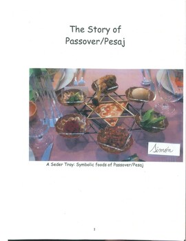 Preview of Chagim/Holidays:PESACH/PASSOVER #1; HANDS-ON, INTERACTIVE HAGGADAH