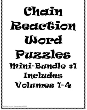 Preview of Chain Reaction Word Puzzles Mini-Bundle #1 (Includes Volumes 1, 2, 3, and 4)