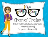 (Pi day) Chain of Circles: 3-tiered activity Template for 