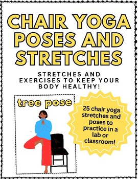 Preview of Chair Yoga - Health and Fitness Bulletin Board Display Signs