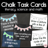 Chalk Activities Task Cards! 30 ideas for literacy, math a