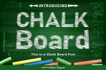 Preview of Chalk Board Font | School Font