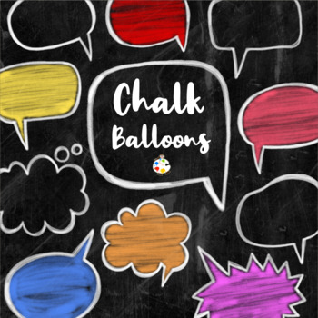 Preview of Chalk Board Word Balloon Speech Bubble Clipart