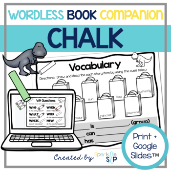 Preview of Chalk Book Companion for Speech Therapy | Printable & for Google Slides(TM)