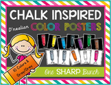 Chalk Inspired Color Posters {D'Nealian}