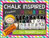 Chalk Inspired Number Posters {D'Nealian}