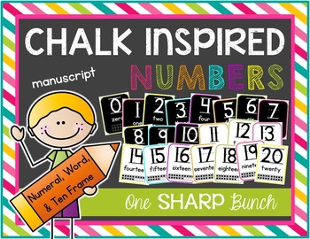 Preview of Chalk Inspired Number Posters {Manuscript}