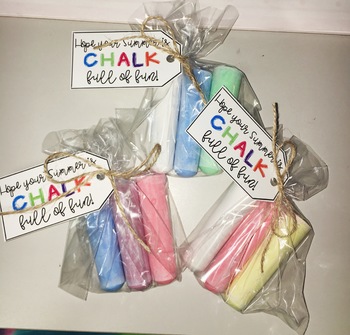Chalk Labels - End of Year Gift by Teaching Autism Together | TpT
