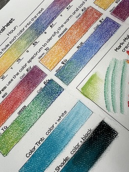 Chalk Pastel Worksheet - High School - Color Blending by InspireArt ...