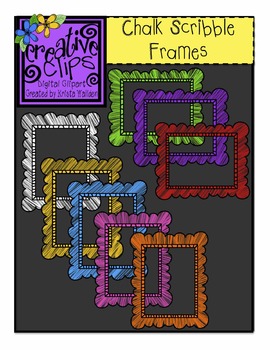 Preview of Chalk Scribble Frames {Creative Clips Digital Clipart}