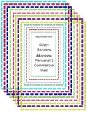 Chalk Stitch Border Set - 44 colors! {Personal & Commercial Use}