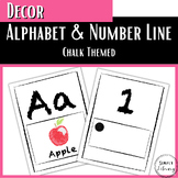 Chalk-Themed Alphabet & Number Line for Classroom Decor | 