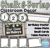 Chalk and Burlap Classroom Decor