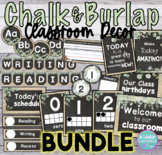 Chalk and Burlap Classroom Decor BUNDLE