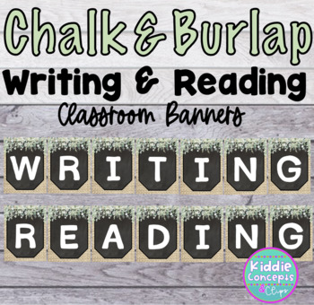 Chalk and burlap classroom decor