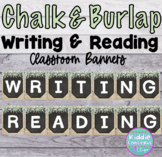 Chalk and Burlap Classroom Decor - Writing and Reading Banners