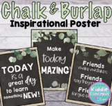 Chalk and Burlap Inspirational Posters
