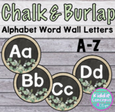 Chalk and Burlap Word Wall Letters - Classroom Decor