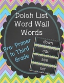 Chalk board and chevron word wall words