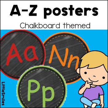 Preview of Chalk theme ABCs Bright, colorful,