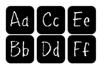 Chalkboard Alphabet Cards by Great grades gathering | TpT