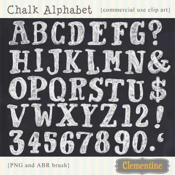 Chalkboard Alphabet Clip Art by Lovely Clementine | TpT