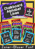 Chalkboard Alphabet Lines-in print & cursive (ZB)