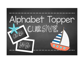 Preview of Chalkboard Alphabet Topper (Cursive)