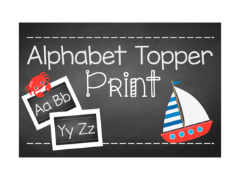 Preview of Chalkboard Alphabet Topper (Print)