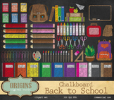 Chalkboard Back to School Clipart, Blackboard Clip Art Graphics