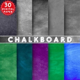 Chalkboard Backgrounds, Digital Papers Set - 30 Different 
