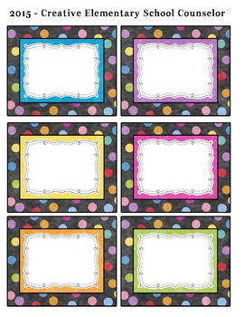 Chalkboard - Bin Labels - Editable by Creative Elementary School Counselor