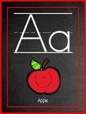 Chalkboard Bright Letters and Numbers poster