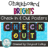 Chalkboard Brights: Book Check In & Out Signs for the Library
